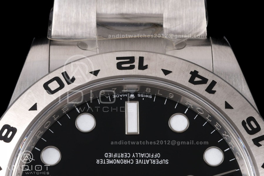 Explorer II 42mm 226570 904L SS Gold Maker 1:1 Best Edition Black Dial on Bracelet JH3285-2 (Free Sprung)