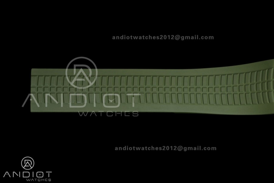 Aquanaut 5168G 42mm SS OME 1:1 Best Edition Green Dial on Green Rubber Strap DPB330 Super Clone (Weighted)