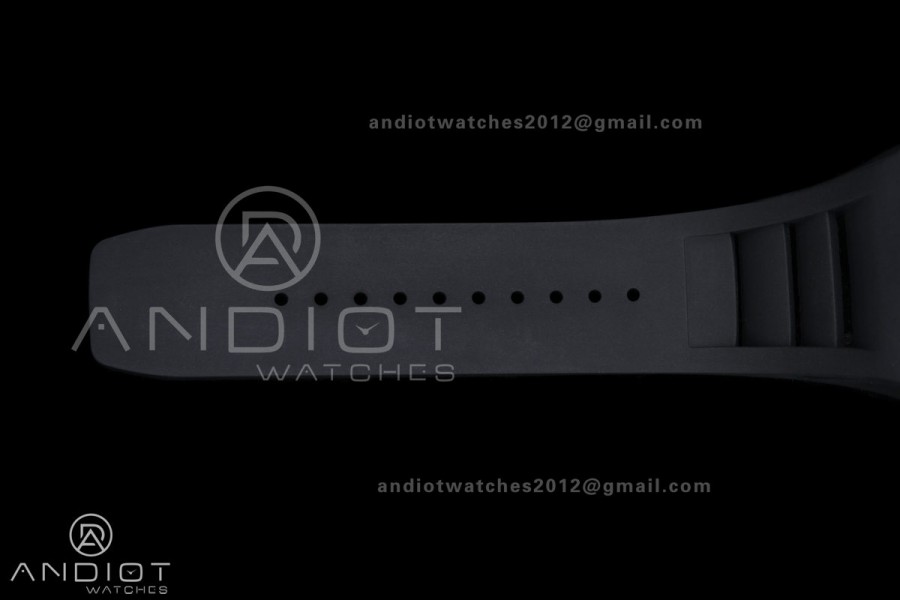 Mille Studio RM035-01 White NTPT 1:1 Best Edition Skeleton Dial on Black Rubber Strap RMAL3 Super Clone Free Sprung