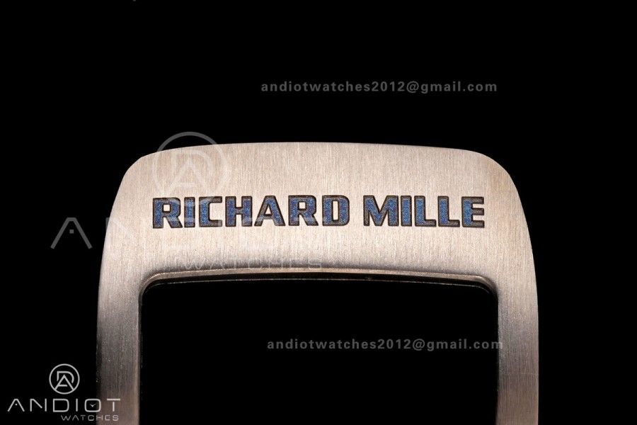 Mille Studio RM035-01 White NTPT 1:1 Best Edition Skeleton Dial on Black Rubber Strap RMAL3 Super Clone Free Sprung