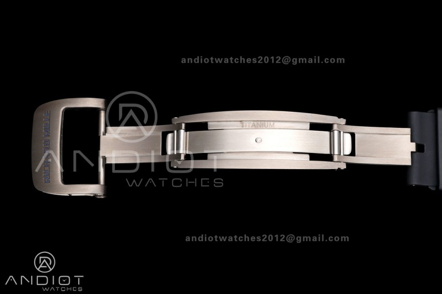 Mille Studio RM035-01 White NTPT 1:1 Best Edition Skeleton Dial on Black Rubber Strap RMAL3 Super Clone Free Sprung