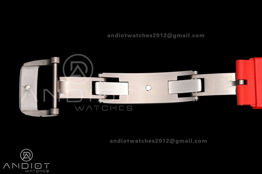 Mille Studio RM035-02 Red NTPT 1:1 Best Edition Skeleton Dial on Red Rubber Strap RMAL1 Super Clone Free Sprung