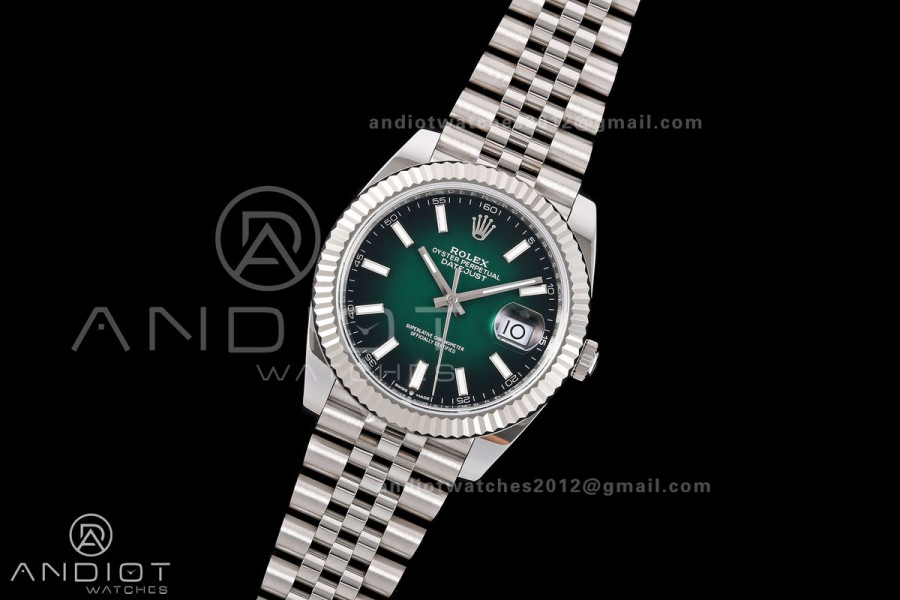 DateJust 41 126334 RICH 1:1 Best Edition Green Ombre Dial on Jubilee Bracelet JH3235 (Free Sprung)