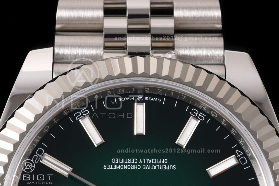 DateJust 41 126334 RICH 1:1 Best Edition Green Ombre Dial on Jubilee Bracelet JH3235 (Free Sprung)