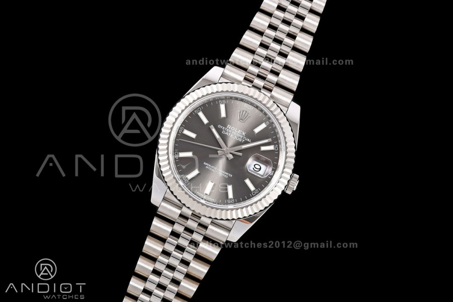 DateJust 41 126334 RICH 1:1 Best Edition Gray Stick Dial on Jubilee Bracelet JH3235 (Free Sprung)