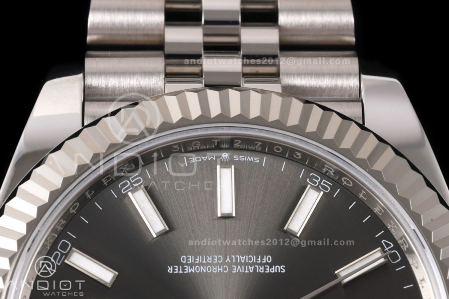 DateJust 41 126334 RICH 1:1 Best Edition Gray Stick Dial on Jubilee Bracelet JH3235 (Free Sprung)
