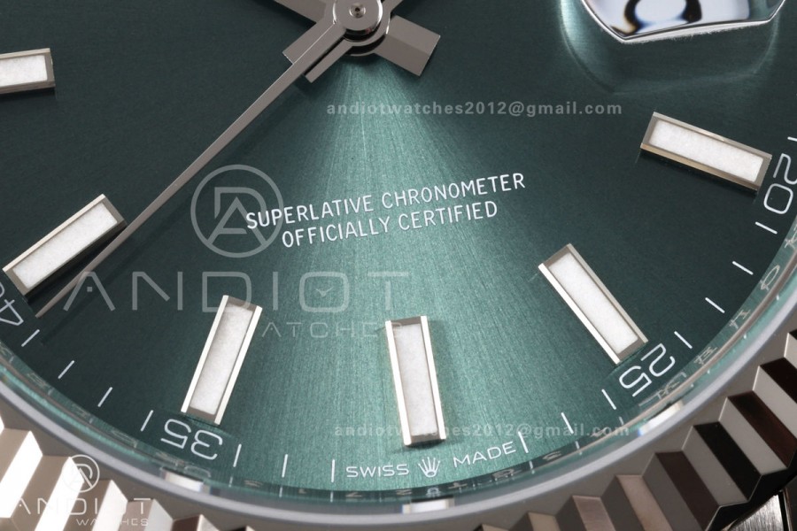 DateJust 41 126334 RICH 1:1 Best Edition Mint Green Stick Dial on Jubilee Bracelet JH3235 (Free Sprung)