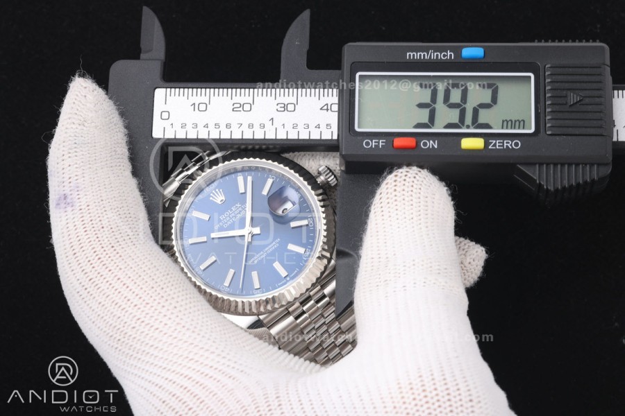 DateJust 41 126334 RICH 1:1 Best Edition Blue Stick Dial on Jubilee Bracelet JH3235 (Free Sprung)