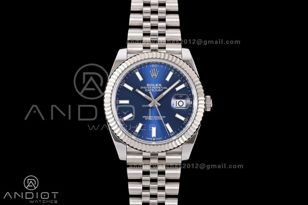 DateJust 41 126334 RICH 1:1 Best Edition Blue Stic...