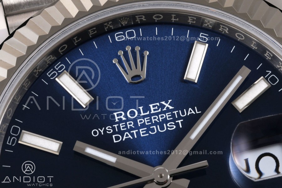 DateJust 41 126334 RICH 1:1 Best Edition Blue Stick Dial on Jubilee Bracelet JH3235 (Free Sprung)