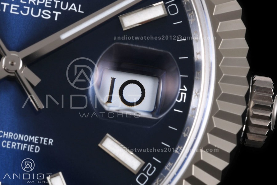 DateJust 41 126334 RICH 1:1 Best Edition Blue Stick Dial on Jubilee Bracelet JH3235 (Free Sprung)