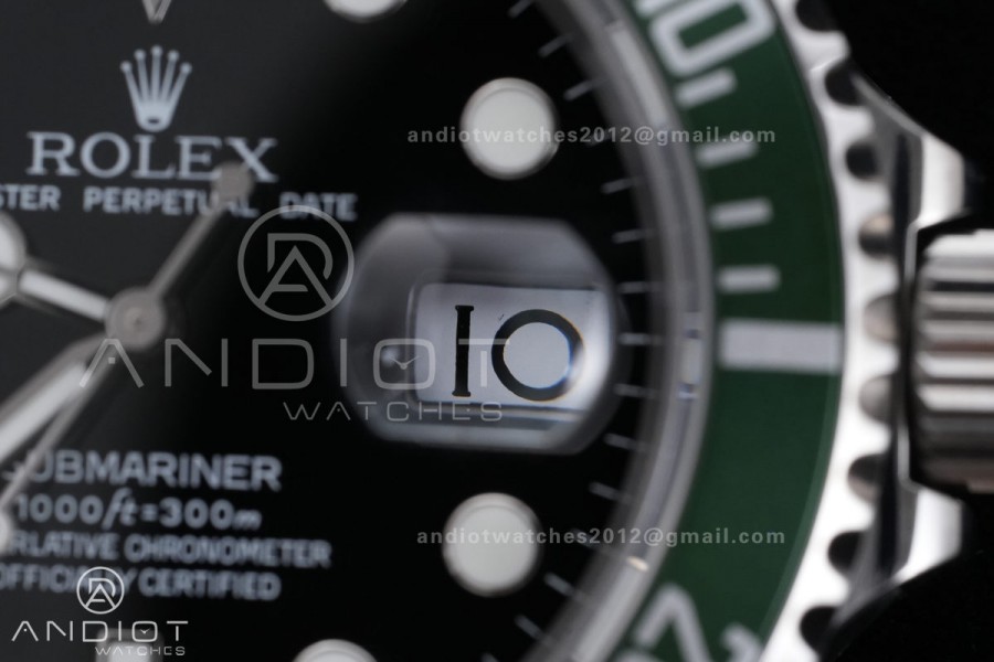 Submariner 16610 LV Green No Rehaut Engraving 904L Steel ARF 1:1 Kermit Best Edition on SS Bracelet SH3135