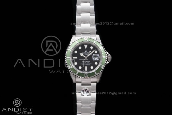 Submariner 16610 LV Green 904L Steel ARF 1:1 Kermi...