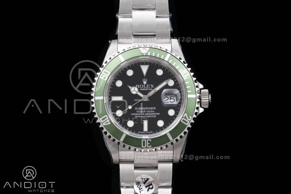 Submariner 16610 LV Green 904L Steel ARF 1:1 Kermi...