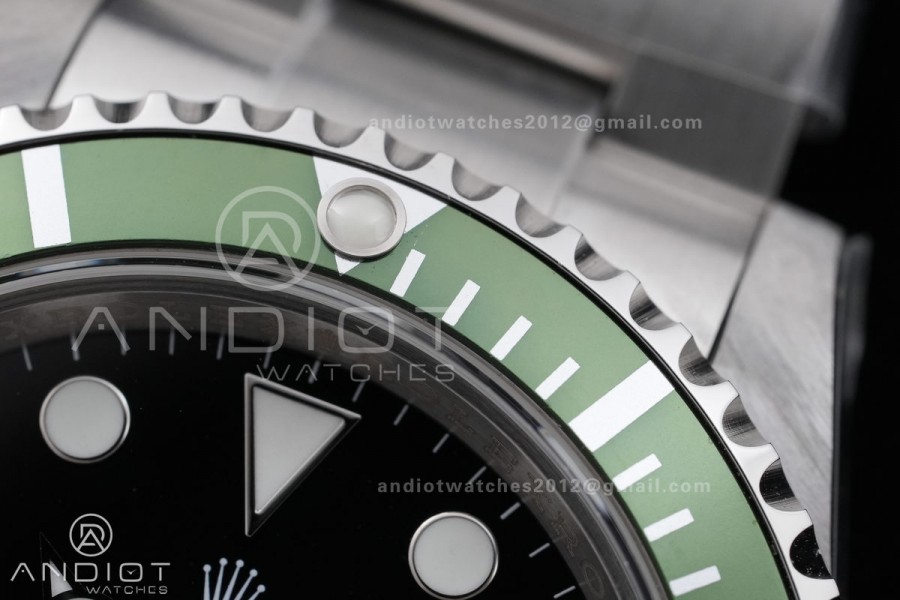 Submariner 16610 LV Green 904L Steel ARF 1:1 Kermit Best Edition on SS Bracelet SH3135