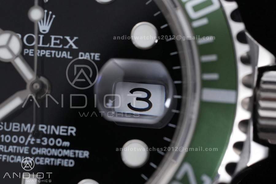 Submariner 16610 LV Green 904L Steel ARF 1:1 Kermit Best Edition on SS Bracelet SH3135
