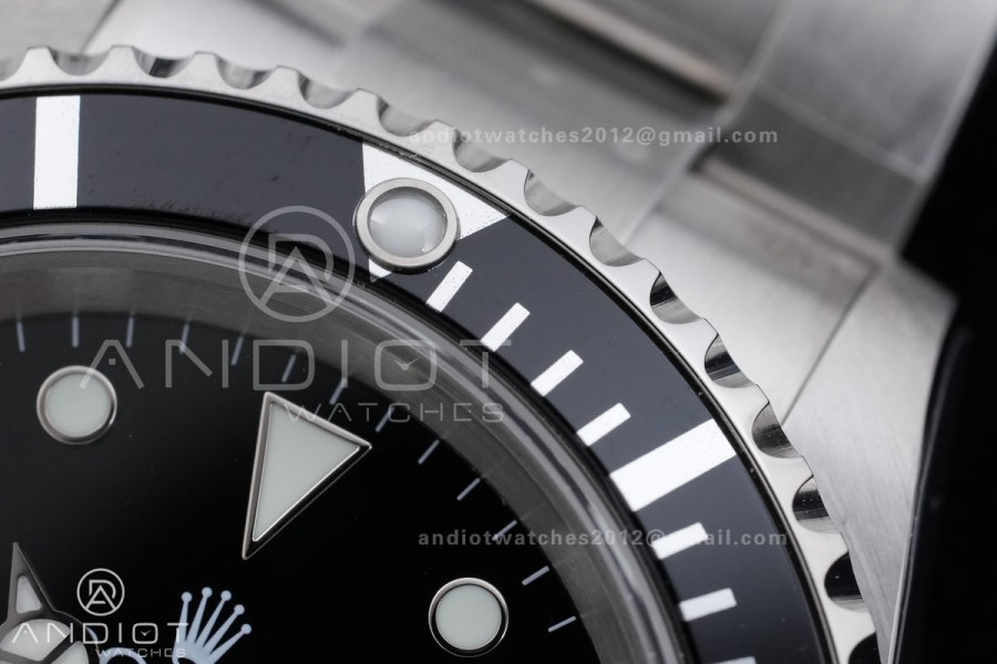 Submariner 16610 LN Black No Rehaut Engraving 904L Steel ARF 1:1 Best Edition on SS Bracelet SH3135