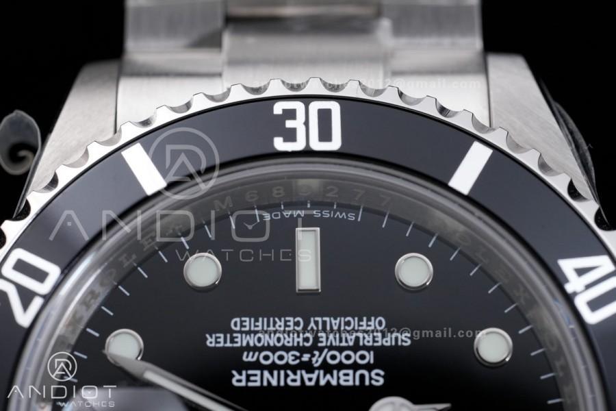 Submariner 16610 LN Black 904L Steel ARF 1:1 Best Edition on SS Bracelet SH3135