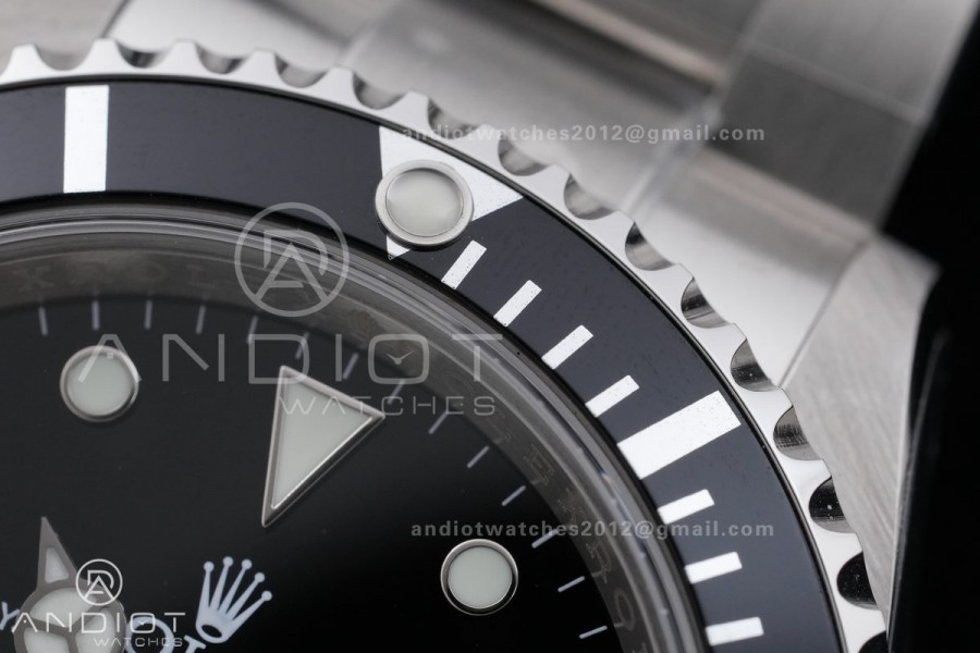 Submariner 16610 LN Black 904L Steel ARF 1:1 Best Edition on SS Bracelet SH3135