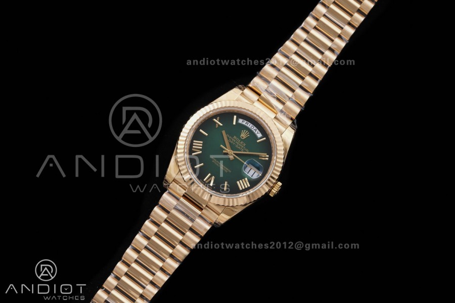 DayDate 40 228238 VSF 1:1 Best Edition Green Ombre Roman Dial on President Bracelet VS3255 Gain Weight V2