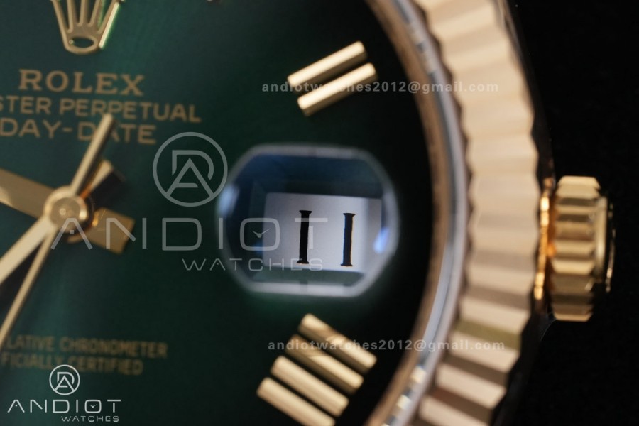 DayDate 40 228238 VSF 1:1 Best Edition Green Ombre Roman Dial on President Bracelet VS3255 Gain Weight V2