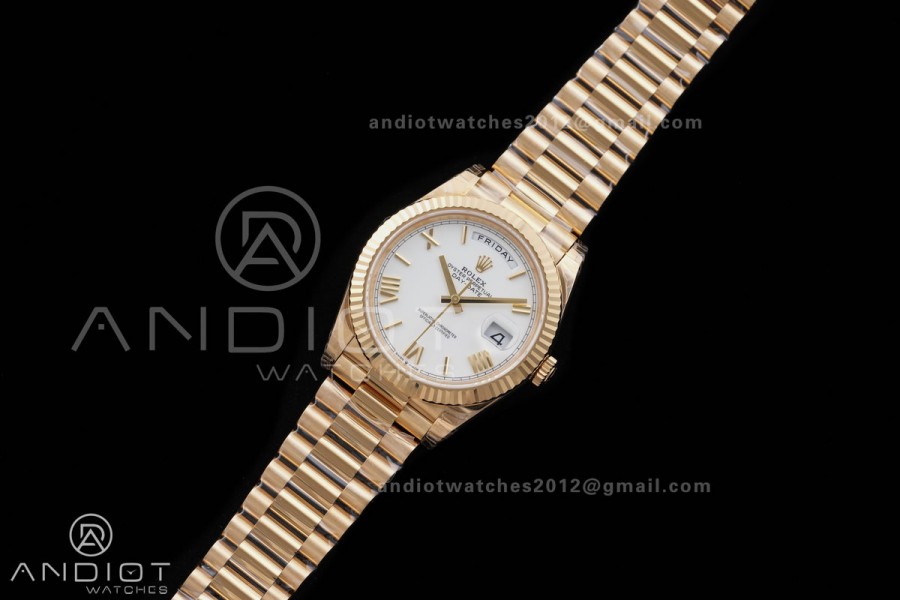 DayDate 40 228238 VSF 1:1 Best Edition White Roman Dial on President Bracelet VS3255 Gain Weight V2