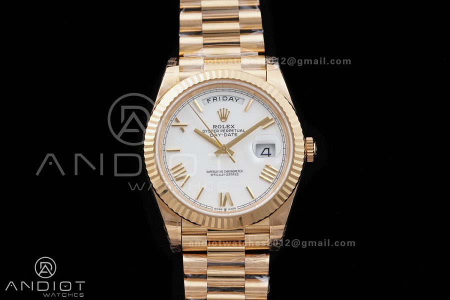 DayDate 40 228238 VSF 1:1 Best Edition White Roman Dial on President Bracelet VS3255 Gain Weight V2