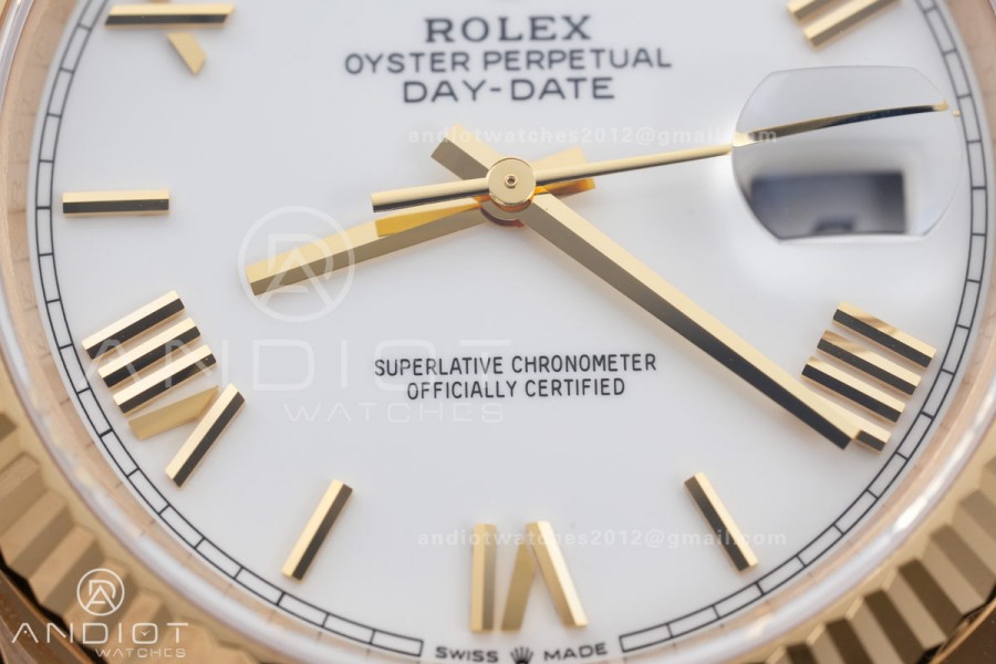 DayDate 40 228238 VSF 1:1 Best Edition White Roman Dial on President Bracelet VS3255 Gain Weight V2