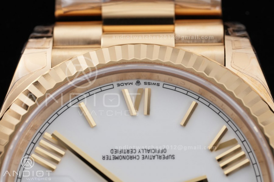 DayDate 40 228238 VSF 1:1 Best Edition White Roman Dial on President Bracelet VS3255 Gain Weight V2