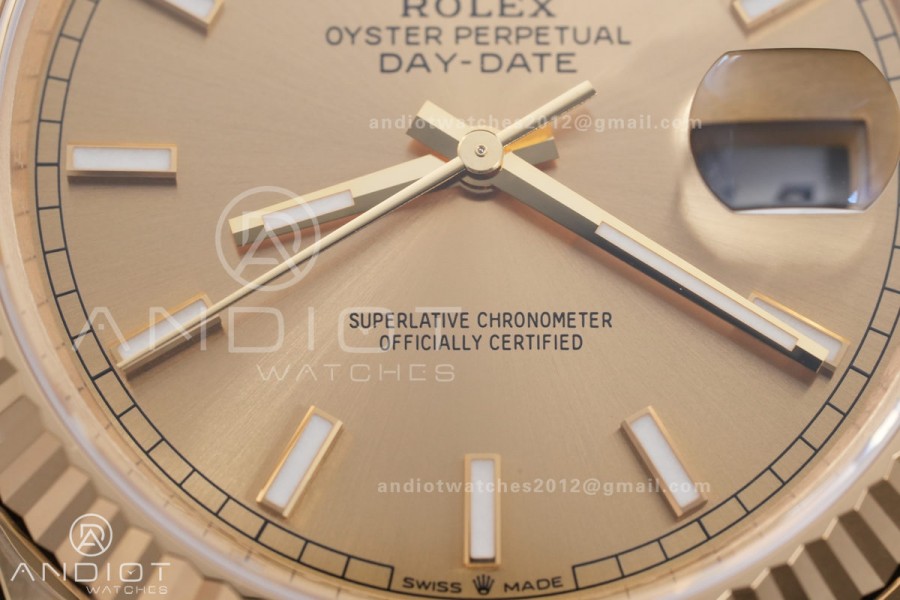 DayDate 40 228238 VSF 1:1 Best Edition YG Dial on President Bracelet VS3255 Gain Weight V2