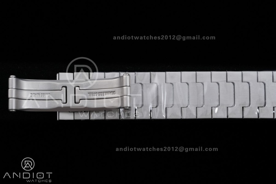 Santos W2SA0033 27x34mm AF 1:1 Best Edition Silver Dial ON SS/RG SmartLinks Bracelet Ronda Quartz