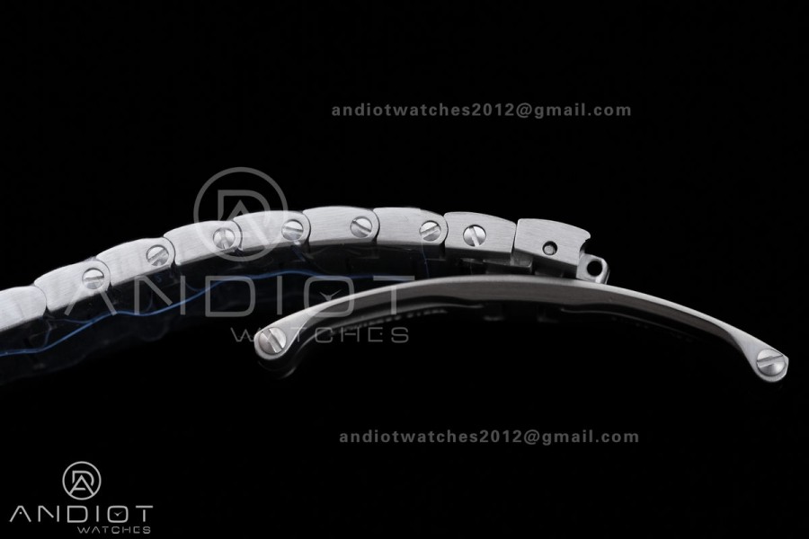 Santos W2SA0033 27x34mm AF 1:1 Best Edition Silver Dial ON SS/RG SmartLinks Bracelet Ronda Quartz