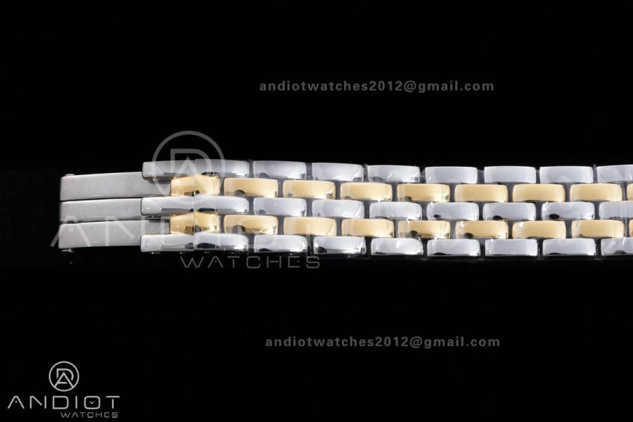 Panthère Ladies 22mm SS/YG AF 1:1 Best Edition White Dial on SS/YG Bracelet Ronda Quartz
