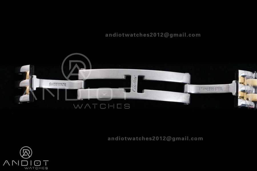 Panthère Ladies 22mm SS/YG AF 1:1 Best Edition White Dial on SS/YG Bracelet Ronda Quartz