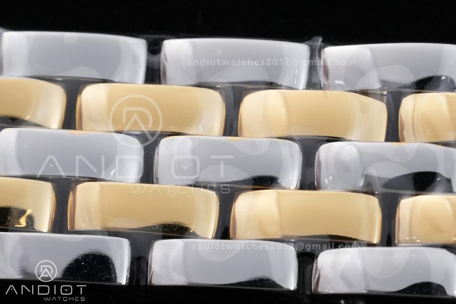 Panthère Ladies 22mm SS/YG AF 1:1 Best Edition White Dial on SS/YG Bracelet Ronda Quartz