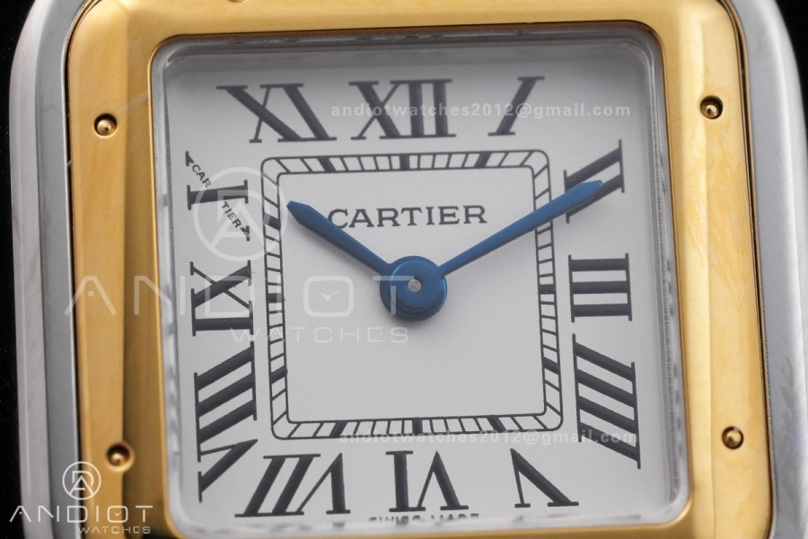 Panthère Ladies 22mm SS/YG AF 1:1 Best Edition White Dial on SS/YG Bracelet Ronda Quartz