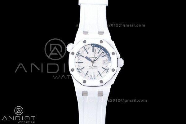 Royal Oak Offshore Diver 15707 White Ceramic JF 1:...