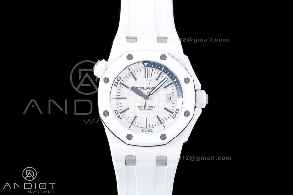 Royal Oak Offshore Diver 15707 White Ceramic JF 1:...