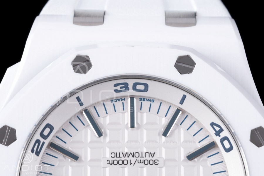 Royal Oak Offshore Diver 15707 White Ceramic JF 1:1 Best Edition SA3120 Super Clone