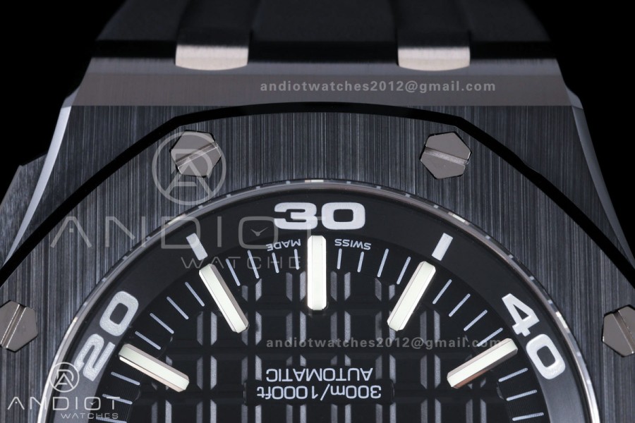 Royal Oak Offshore Diver 15707 Black Ceramic JF 1:1 Best Edition SA3120 Super Clone