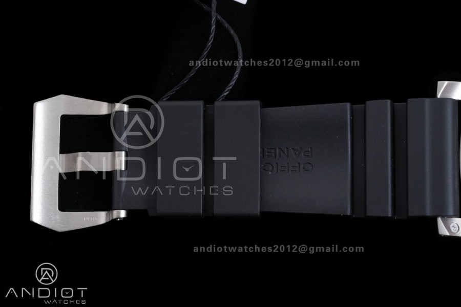 PAM1389 Titanium Submersible Black Ceramic Bezel  VSF 1:1 Best Edition Black Dial On Black Rubber Strap P.9010 Clone