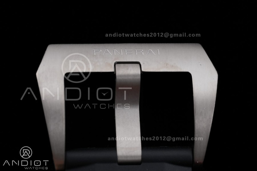 PAM1389 Titanium Submersible Black Ceramic Bezel  VSF 1:1 Best Edition Black Dial On Black Rubber Strap P.9010 Clone