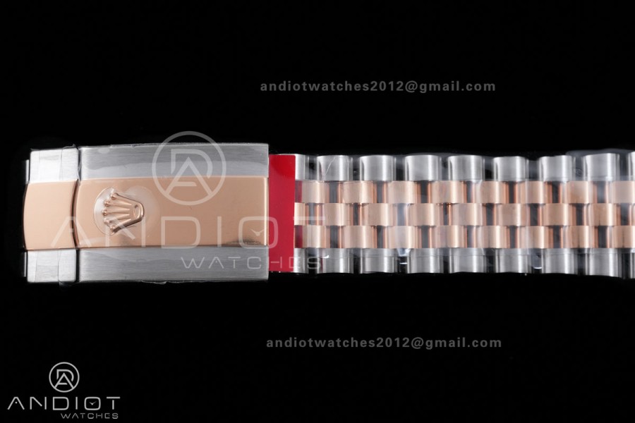DateJust 41 126331 SS/RG ARF 1:1 Best Edition Brown Diamonds Dial on Jubilee Bracelet DD3235