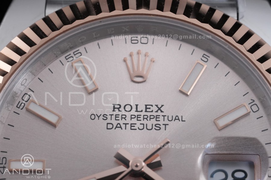 DateJust 41 126331 SS/RG ARF 1:1 Best Edition RG Stick Dial on Jubilee Bracelet DD3235