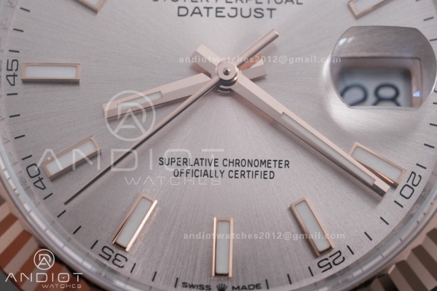 DateJust 41 126331 SS/RG ARF 1:1 Best Edition RG Stick Dial on Jubilee Bracelet DD3235