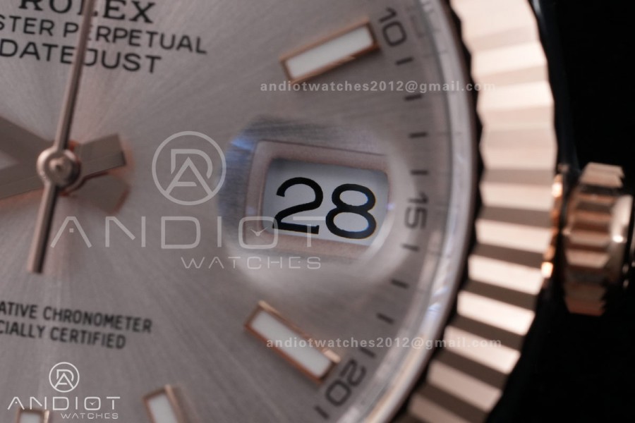 DateJust 41 126331 SS/RG ARF 1:1 Best Edition RG Stick Dial on Jubilee Bracelet DD3235