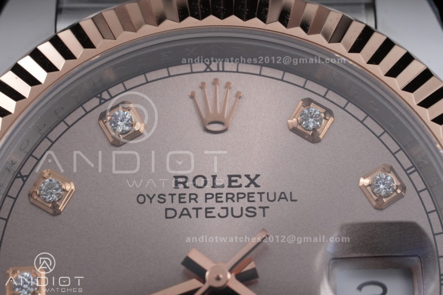DateJust 41 126331 SS/RG ARF 1:1 Best Edition RG Diamonds Dial on Jubilee Bracelet DD3235