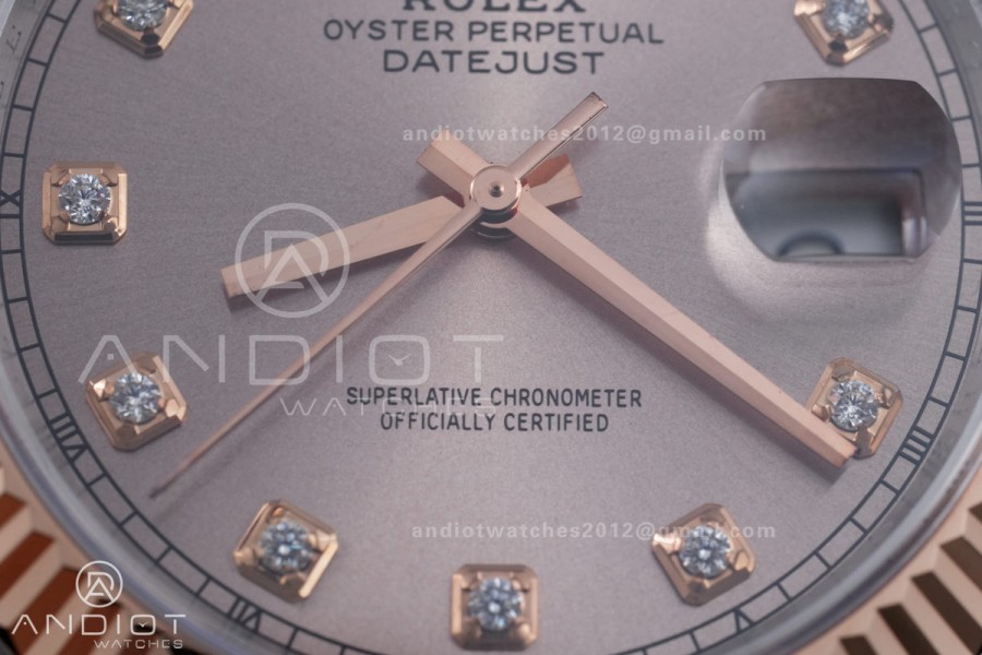 DateJust 41 126331 SS/RG ARF 1:1 Best Edition RG Diamonds Dial on Jubilee Bracelet DD3235