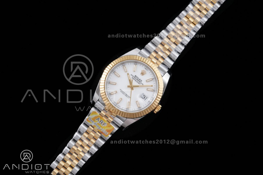 DateJust 41 126333 SS/YG ARF 1:1 Best Edition White Stick Dial on Jubilee Bracelet DD3235