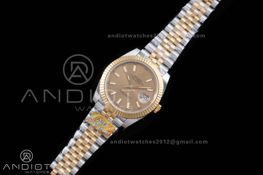 DateJust 41 126333 SS/YG ARF 1:1 Best Edition YG Stick Dial on Jubilee Bracelet DD3235